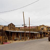 0004 Early morning in Oatman, a gold mining ghost town near Kingman, AZ